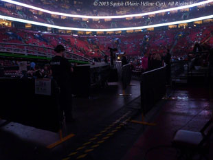 Second backstage tour before the Bon Jovi show at the Bell Centre, Quebec, Canada (February 14, 2013)